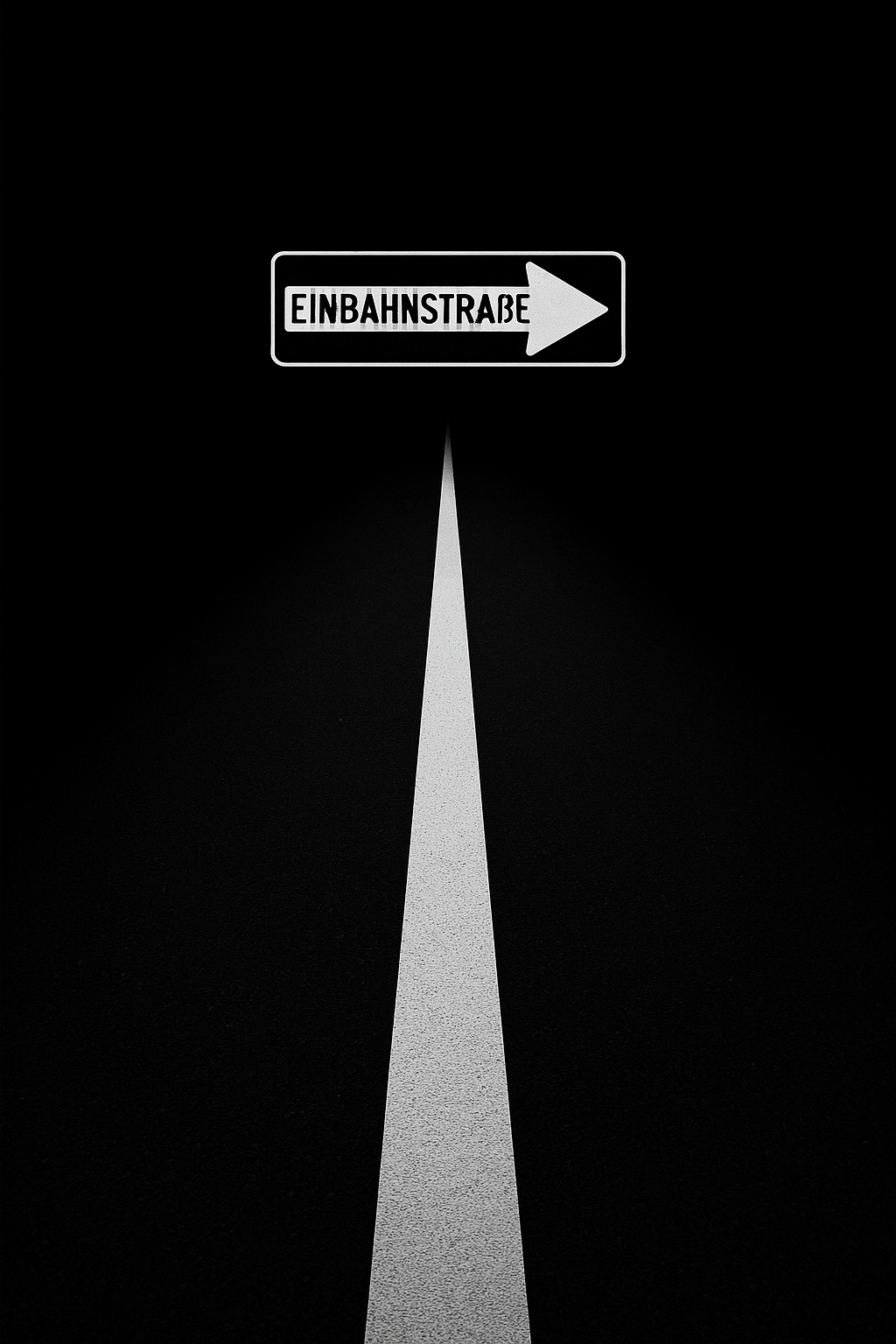 Einbahnstraße mit Pfeil nach rechts