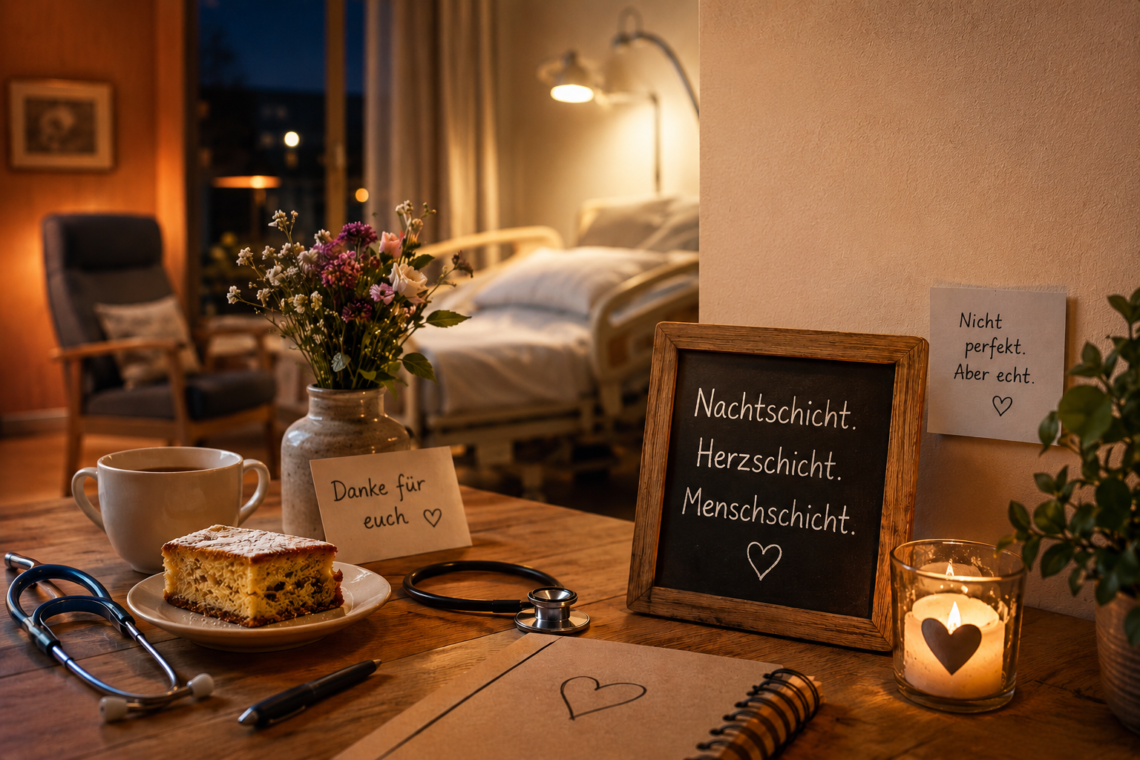 Krankenhaus, Blumen, Notizen, Kuchen, Kerze